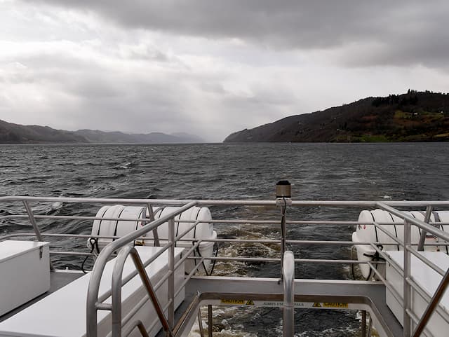 A view down Loch Ness in the Scottish Highlands